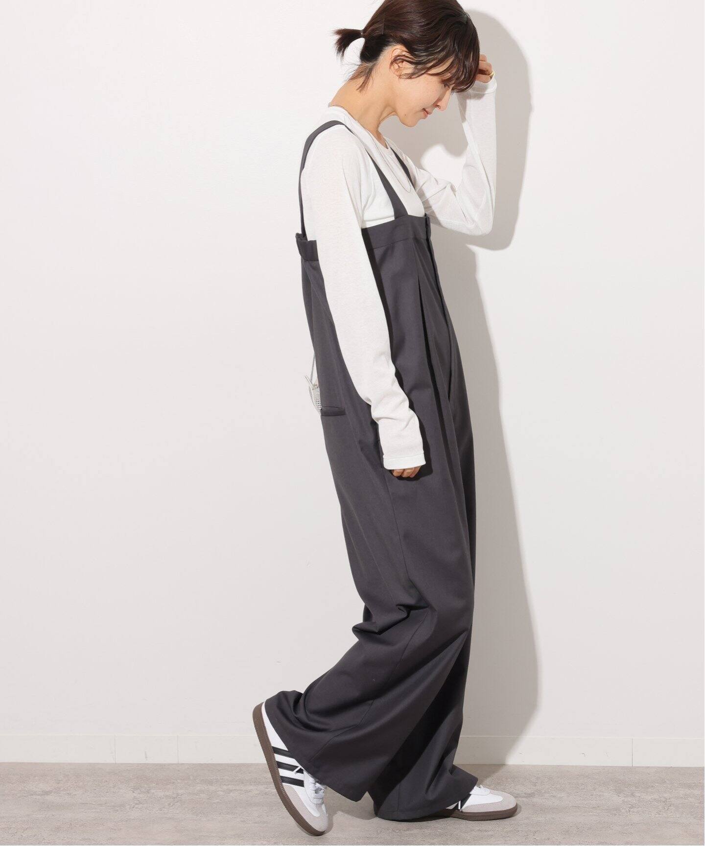 追加》ソフトテレコクルーネックロングTEE（Tシャツ／カットソー