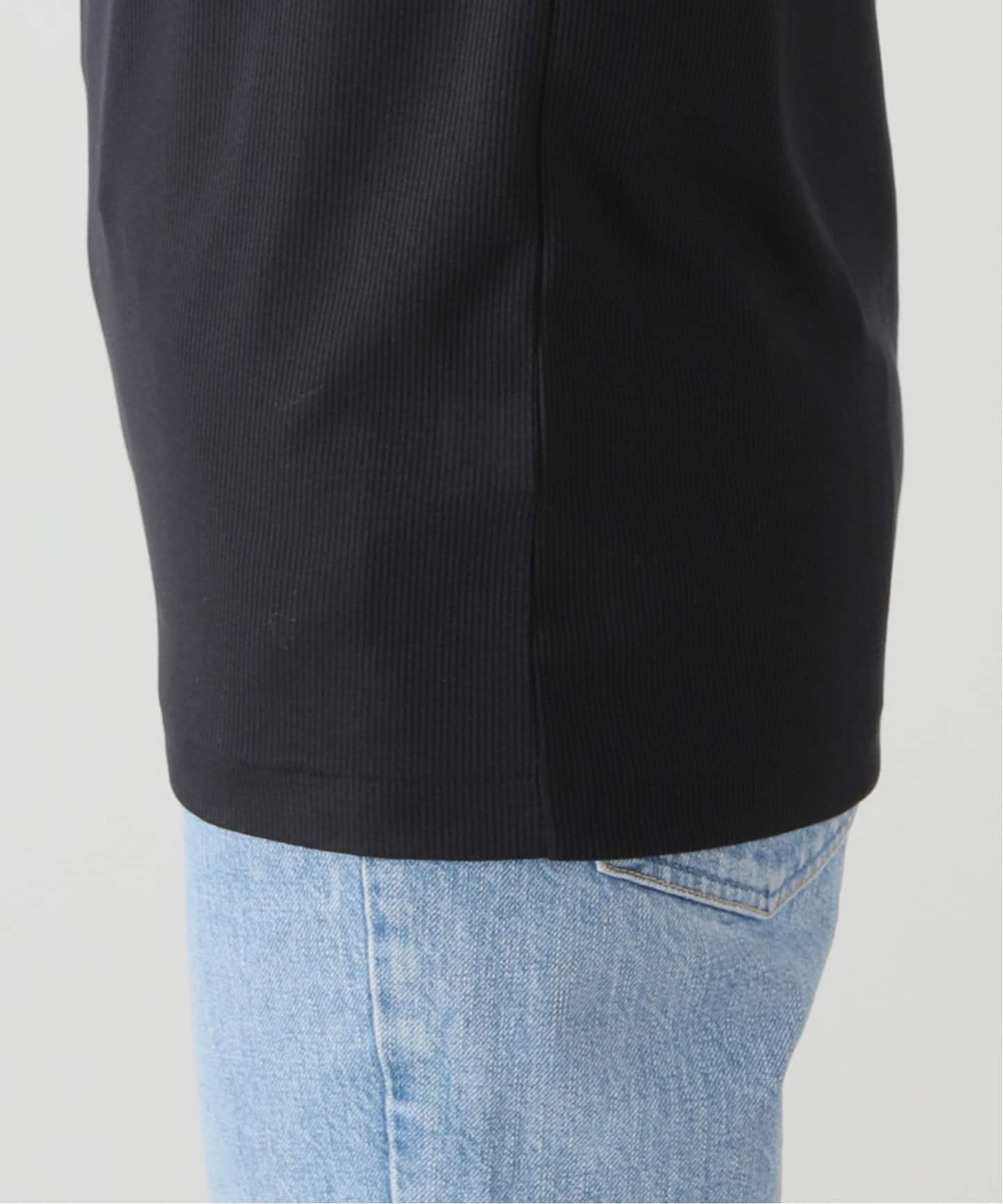 ソフトテレコクルーネックロングTEE 白と黒2枚セット 追加》ソフトテレコクルーネックロングTEE（Tシャツ／カットソー