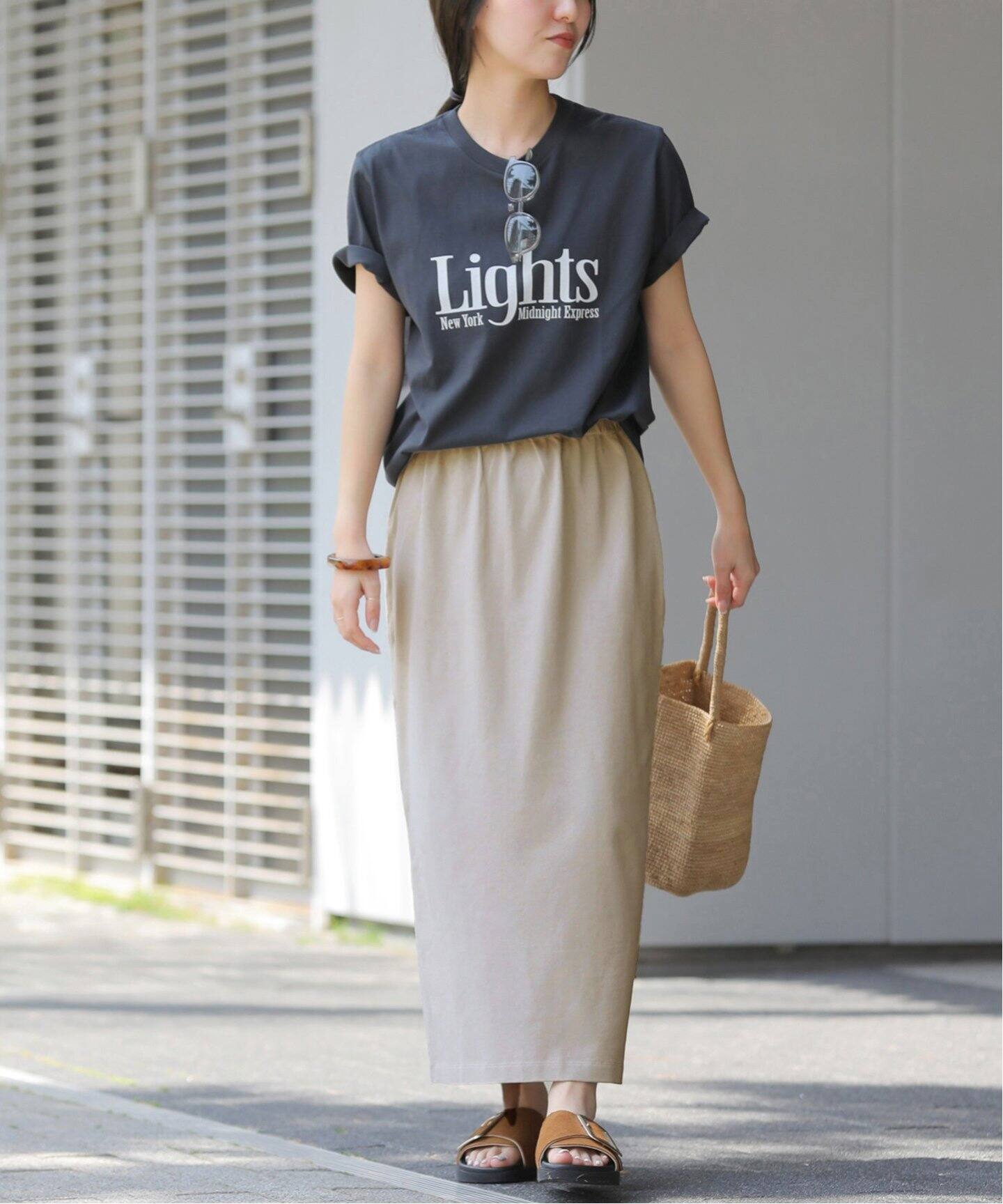 追加》OEコットンタイトスカート（ロング・マキシ丈スカート