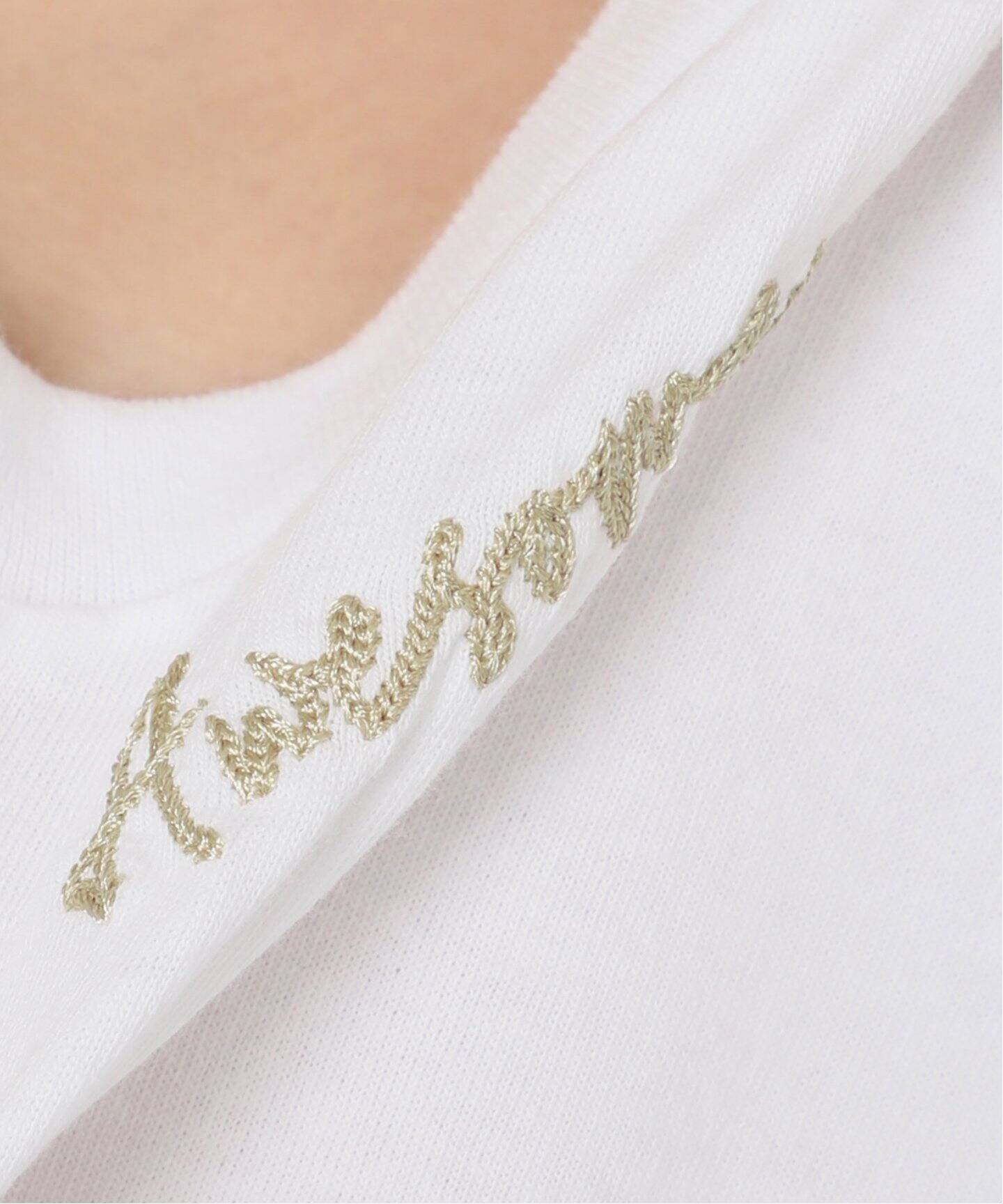 ➀【JOURNAL STANDARD relume】白 刺繍ロゴフレンチTEE ➀【JOURNAL STANDARD relume】白 刺繍ロゴフレンチTEE JOURNAL