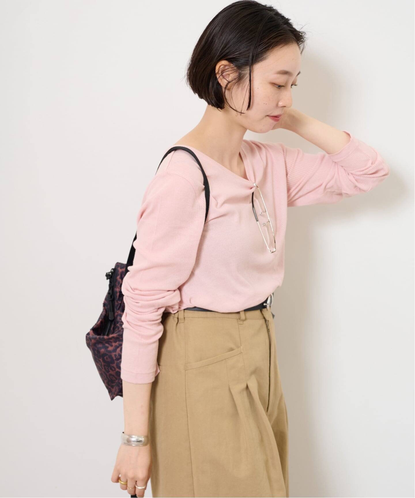 追加》ツイストシアーテレコロングTEE（Tシャツ／カットソー