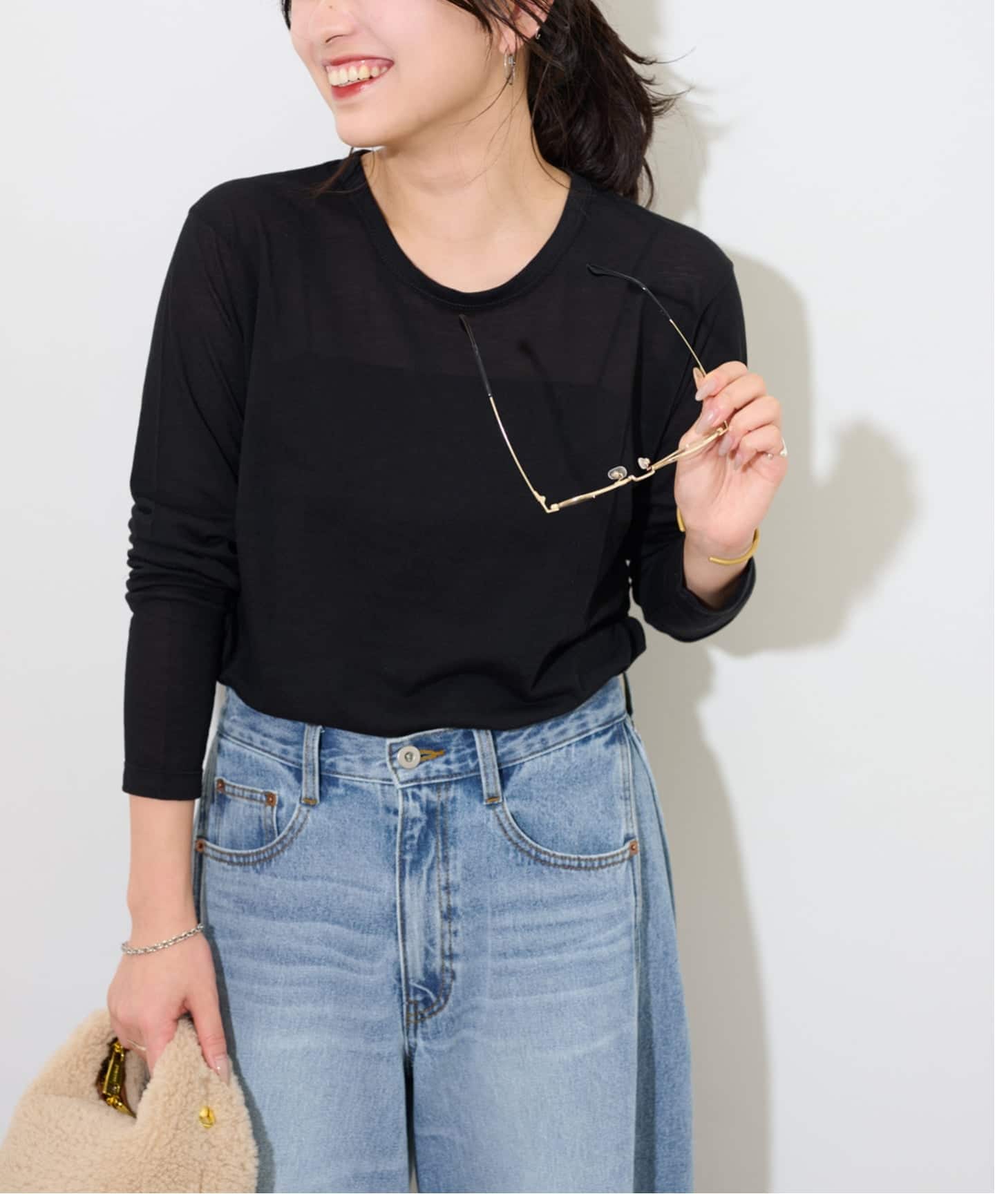 追加5》シアークルーネックロングTシャツ（Tシャツ／カットソー