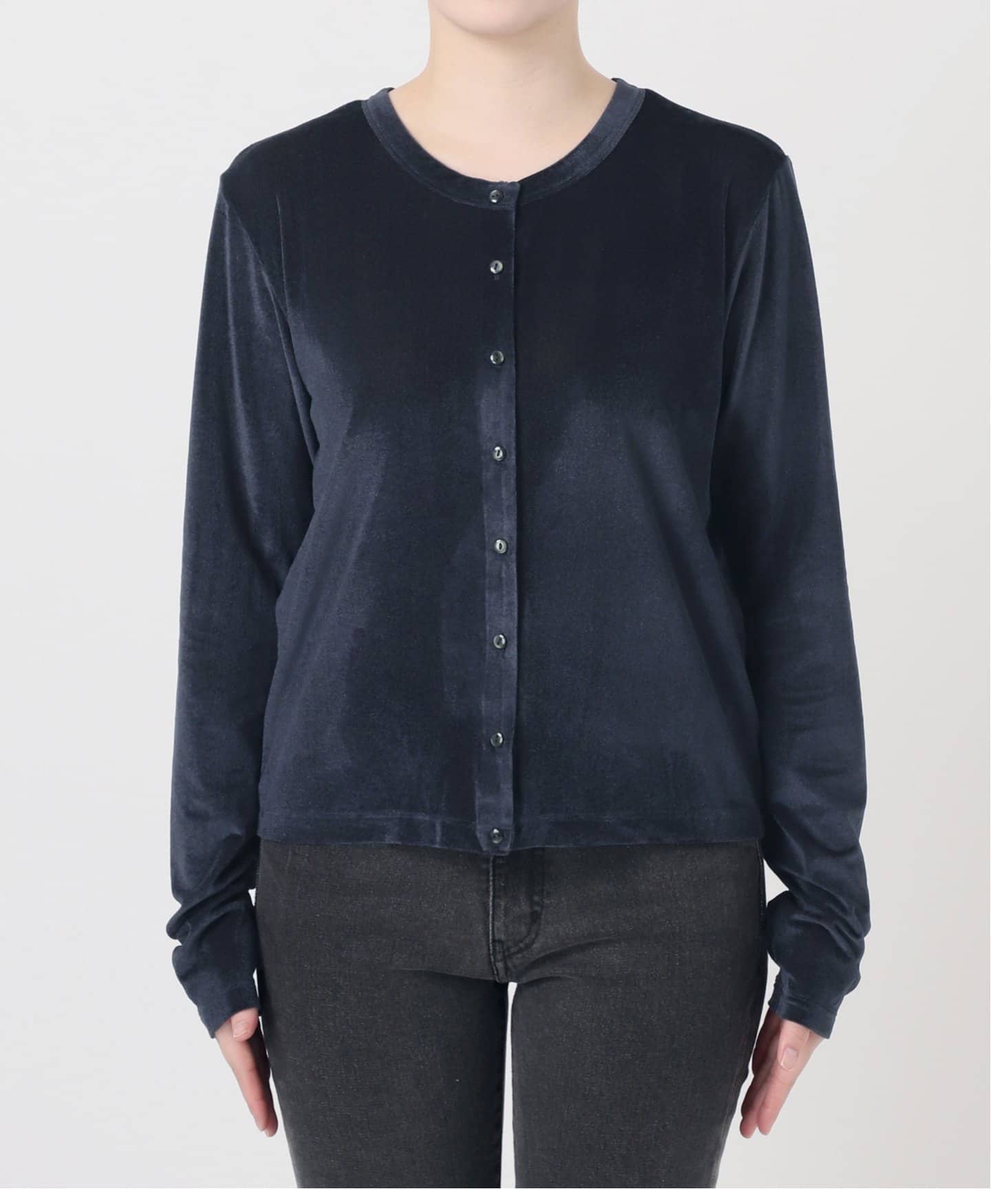 シアーベロアクルーネックカーディガン（カーディガン）｜JOURNAL