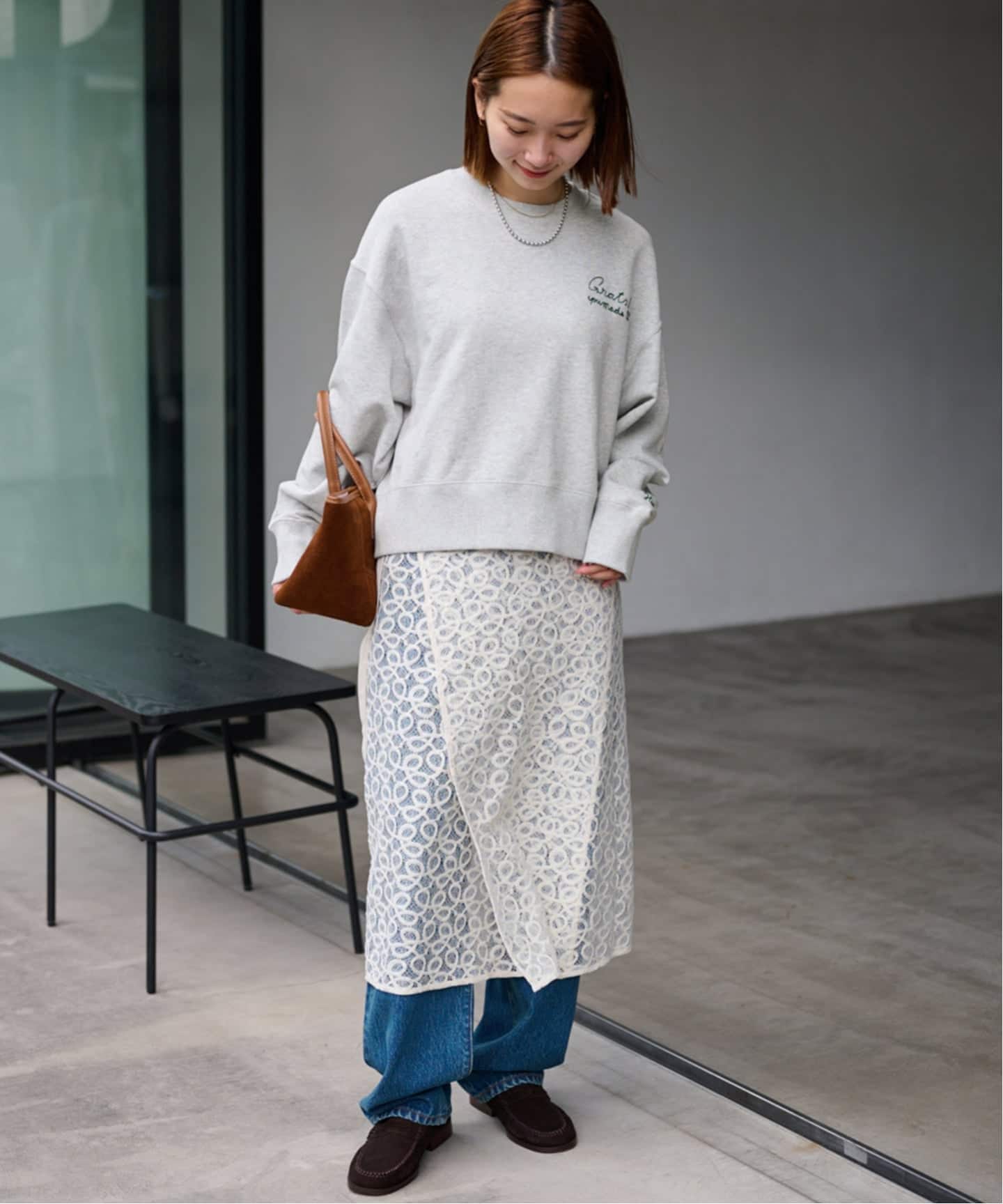 タグ付き新品　JOURNAL STANDARD relume 刺繍ロゴスウェット JOURNAL STANDARD relume｜[25AW新作]刺繍ロゴスウェット