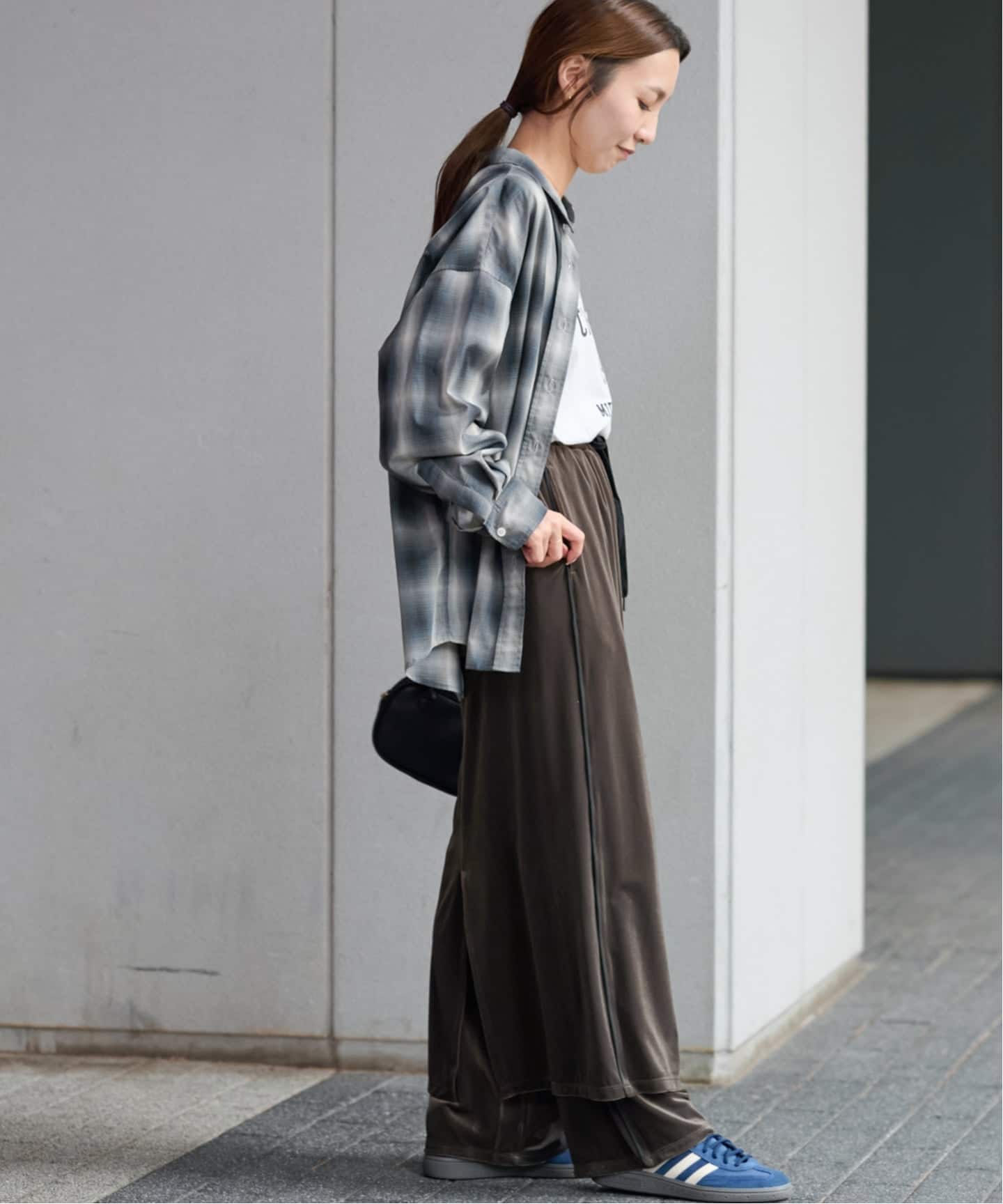 ベロアコードライントラックスカート（ロング・マキシ丈スカート