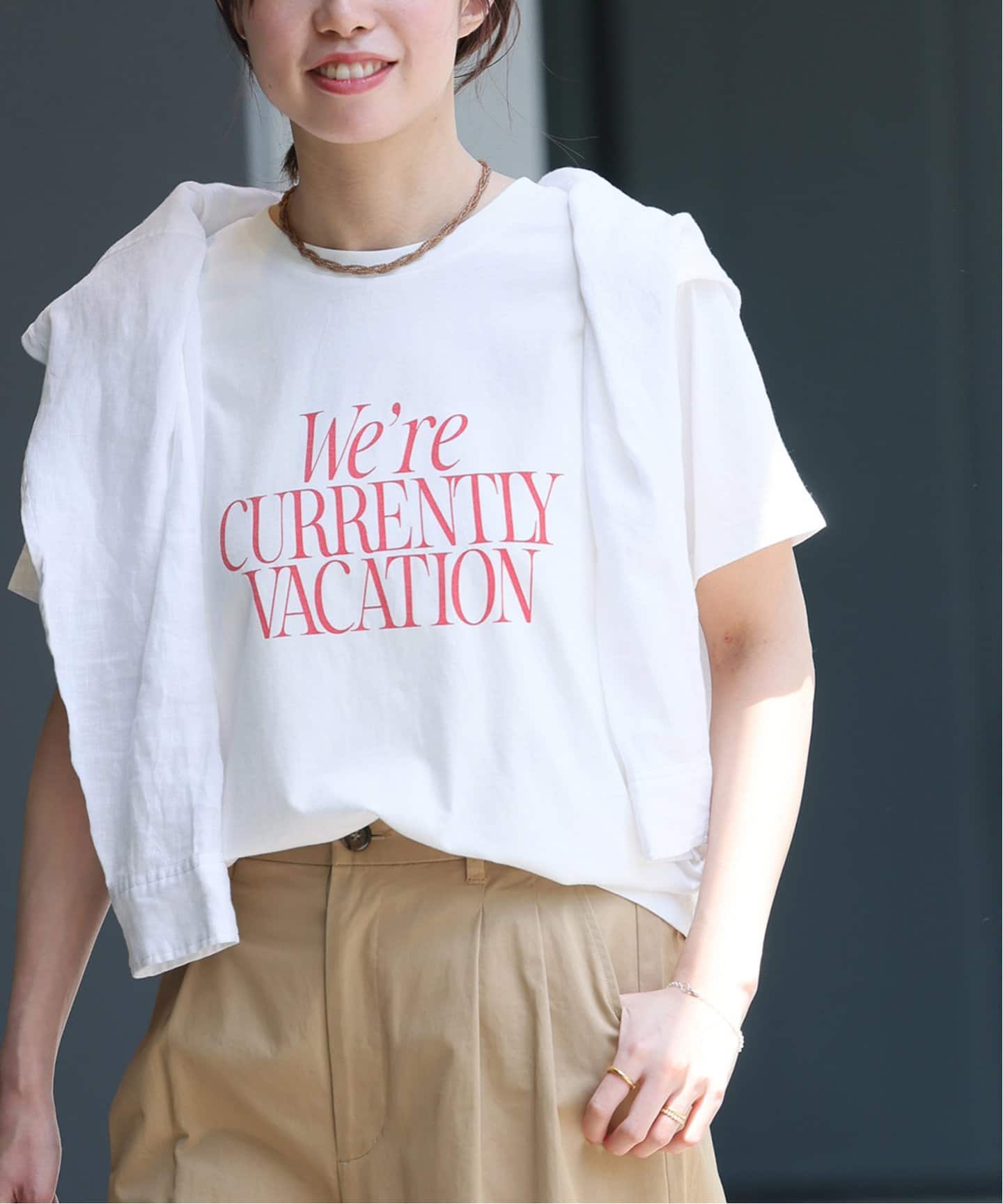 「JOURNAL STANDARD relume」 半袖カットソー FREE ホワイト レディース JOURNAL STANDARD relume 「JOURNAL relume」 半袖Tシャツ FREE