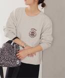 ［26SS新作］クロップドフロッキーロゴスウェット