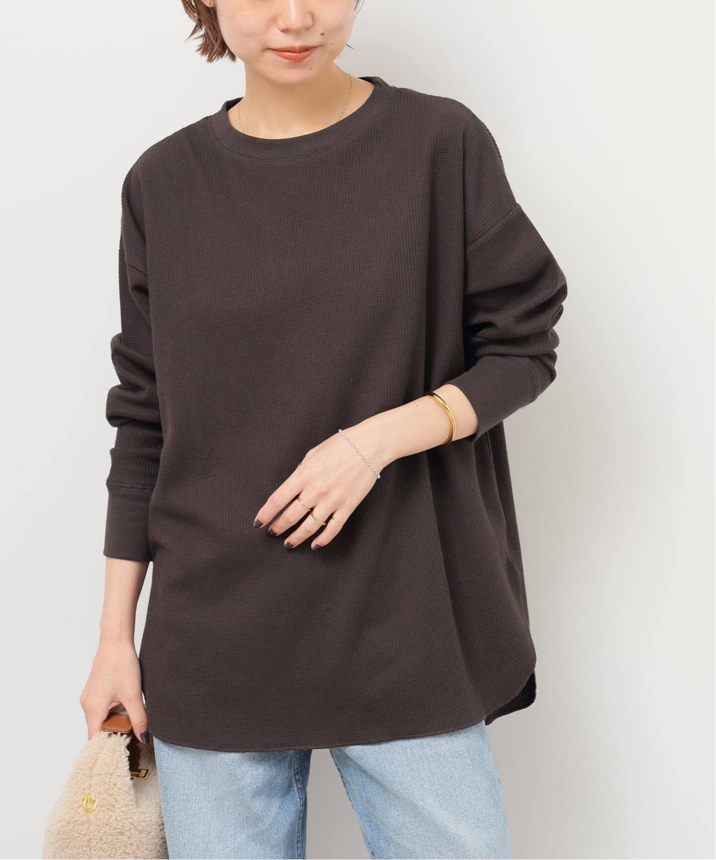 追加》TCワッフルオーバーサイズロングスリーブTシャツ（Tシャツ 