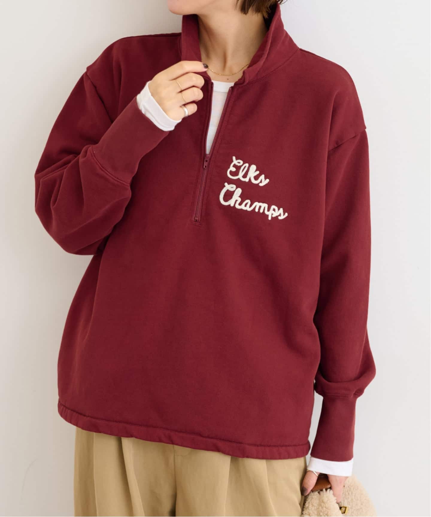 別注【MASON/メイソン】ハーフジップスウェット（スウェット