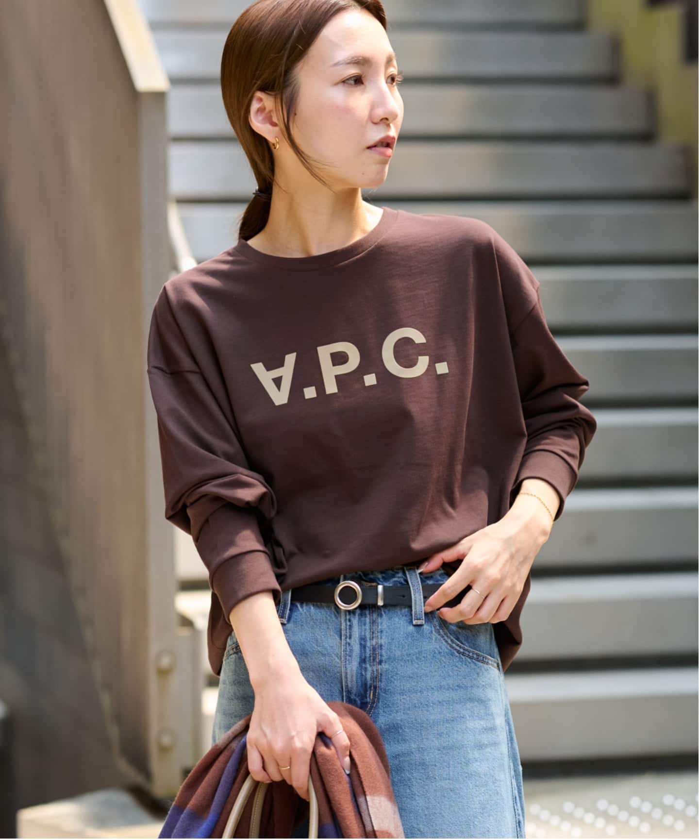 未使用 A.P.C.カットソーJOURNAL STANDARD relume購入 別注【A.P.C./アーペーセー】L/S SHIRT：カットソー（Tシャツ