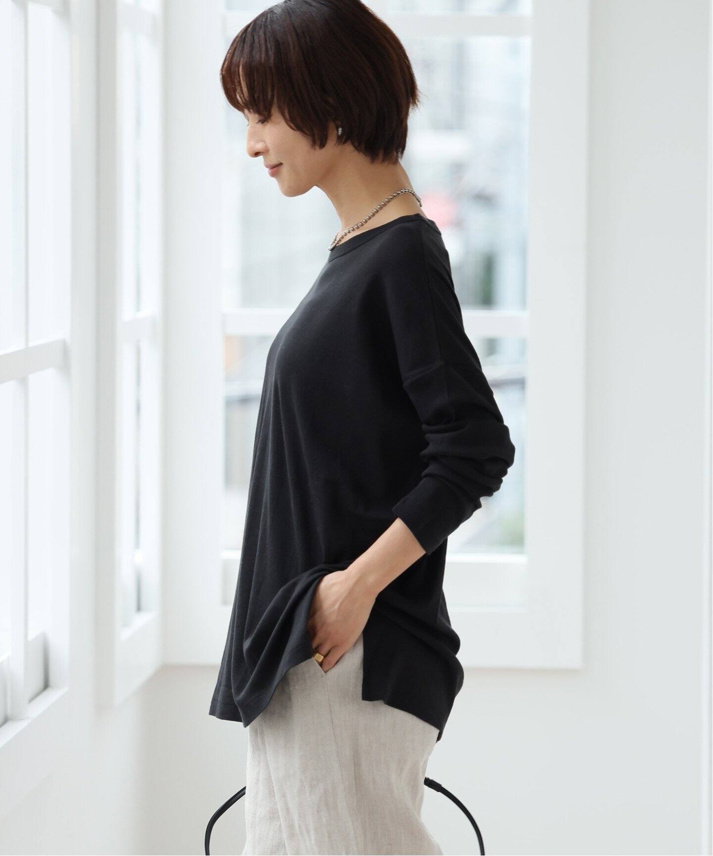 追加》別注【MILLER/ミラー】Light Prib L/S：カットソー（T