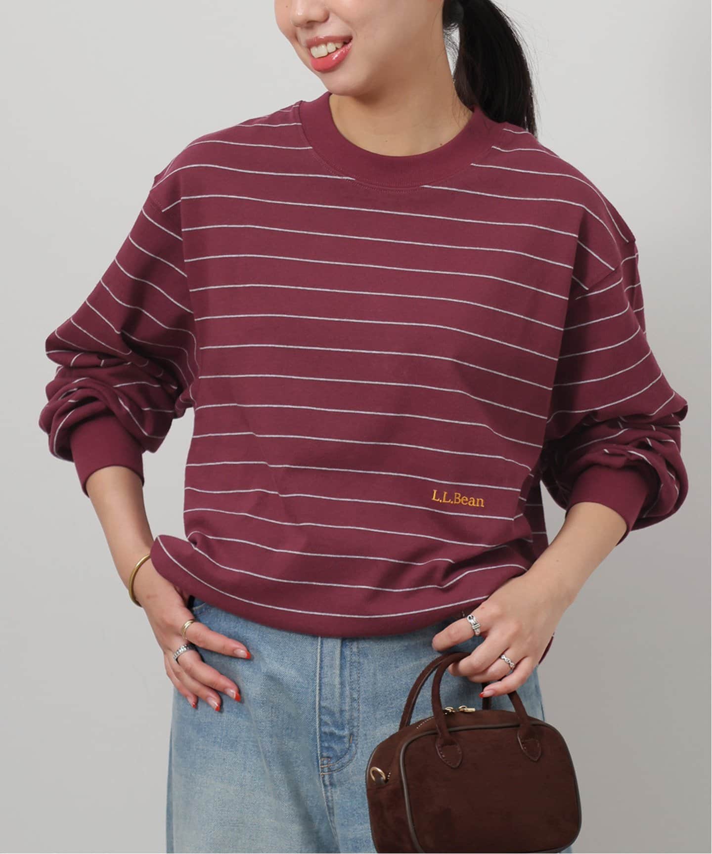 エルエルビーン　ジャーナルスタンダードレリューム　ボーダーTシャツ L.L.Bean/エルエルビーン】Union Short Sleeve Stripe Tee：T