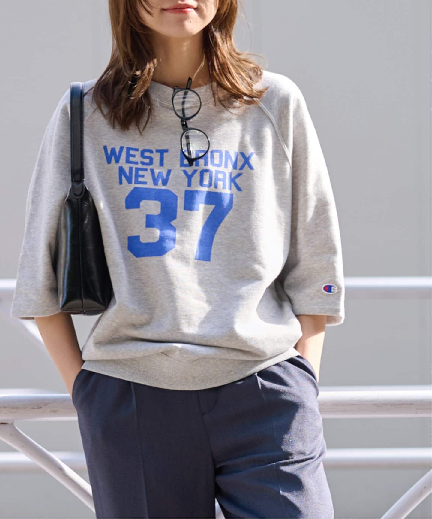 ジャーナルスタンダード レリューム 別注 チャンピオン ロゴスウェット 別注【Champion】*relume CVC French Terry S/S スウェット