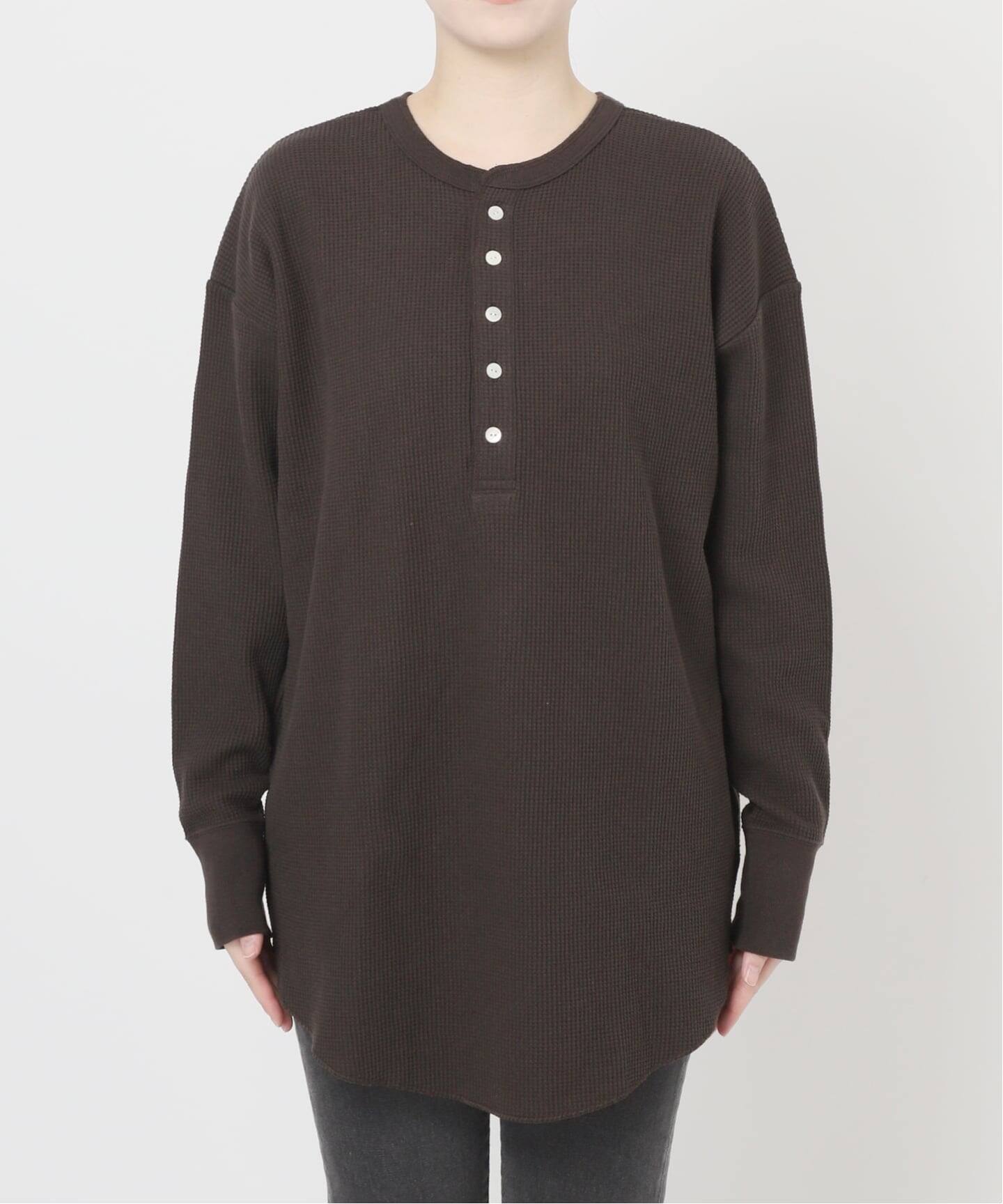 別注【Hanes / ヘインズ】ワッフルヘンリーネックプルオーバー（T