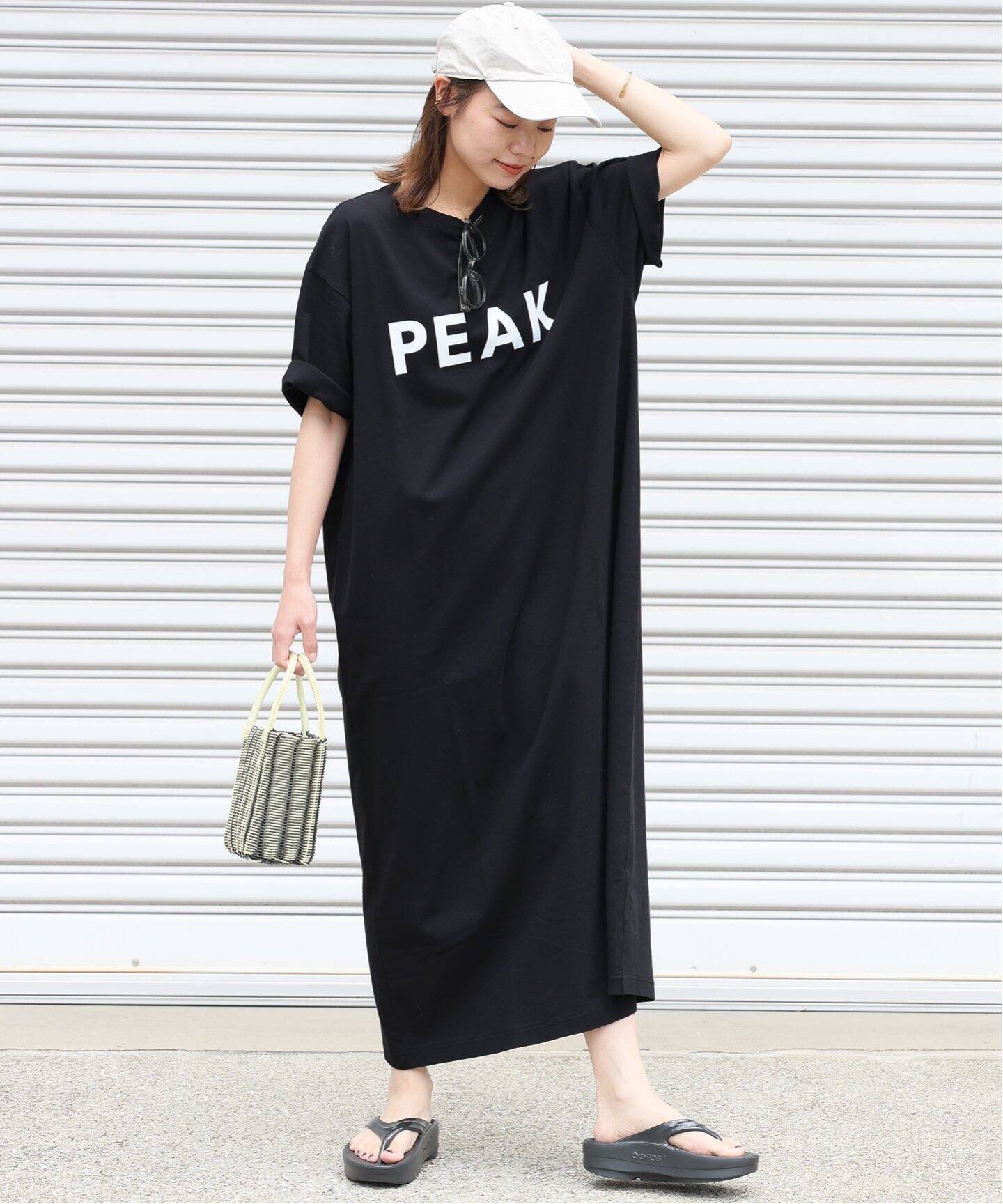 ジャーナルスタンダードレリューム☆Snow Peak別注ワンピース 追加2》別注【Snow Peak/スノーピーク】Tシャツワンピース