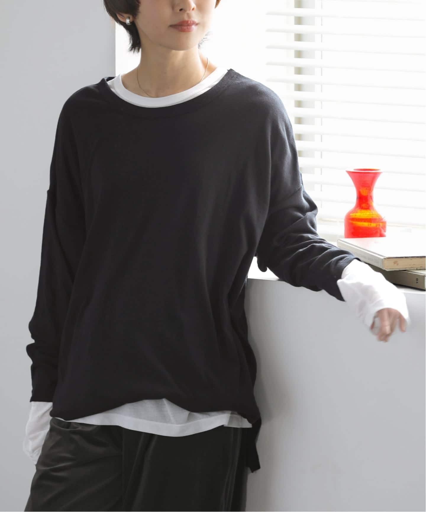 tシャツ 「追加3」別注「MILLER/ミラー」 Light Prib L/S：カットソー レディース 追加3》別注【MILLER/ミラー】 Light Prib L/S：カットソー（T