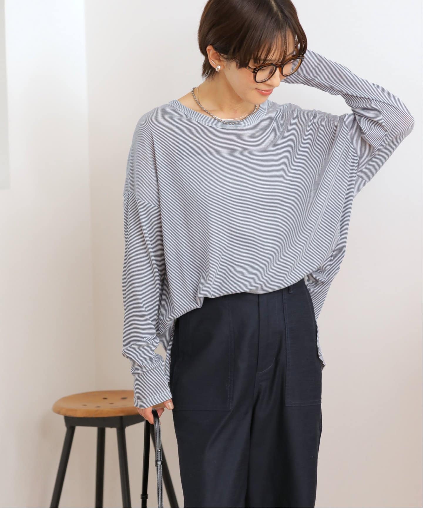 JOURNAL STANDARD relume Leminor カットソー 別注【Leminor/ルミノア】*RELUME Loose border Tee：カットソー