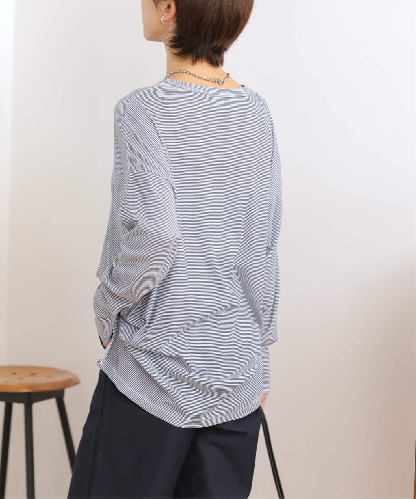 tシャツ 「追加3」別注「MILLER/ミラー」 Light Prib L/S：カットソー レディース 別注【MILLER/ミラー】*RELUME Light Prib L/S：カットソー（T