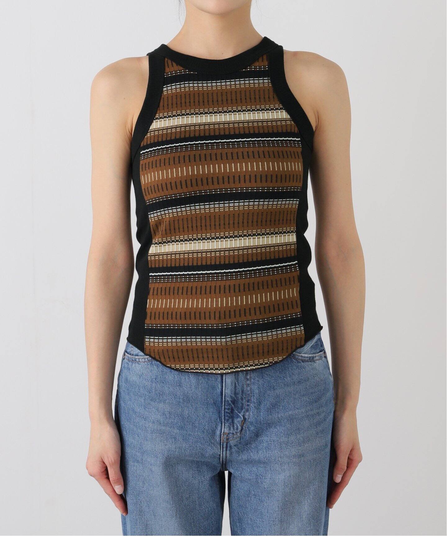 TODAYFUL/トゥデイフル】 Jacquard Border Tanktop（タンク