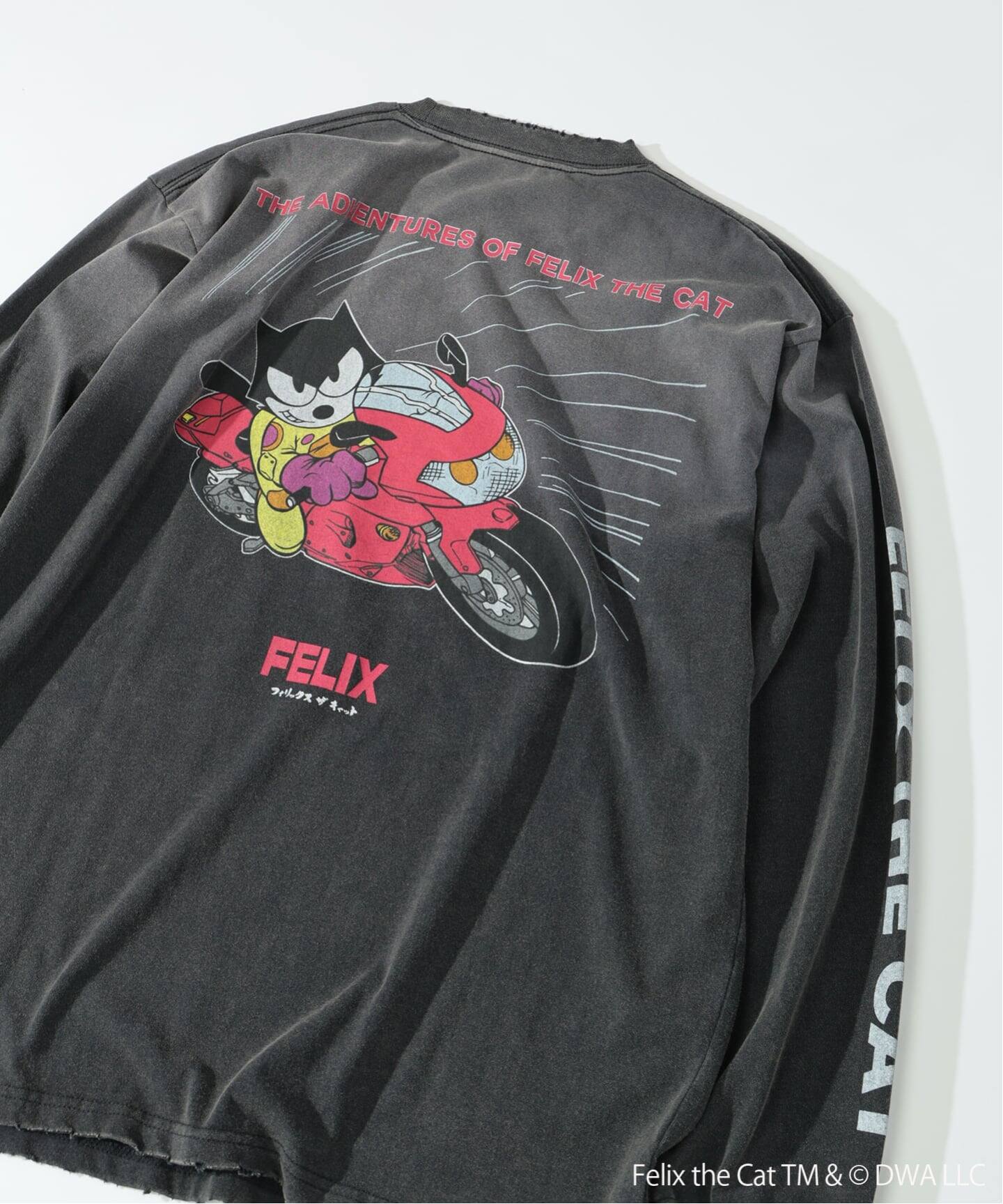 フィリックス・ザ・キャット × relume プリント ロング Tシャツ（T