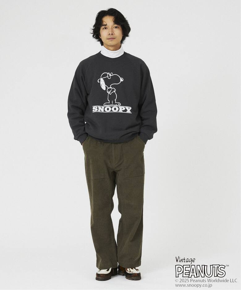 PEANUTS×SPORTS WEAR by relume 別注 クルーネック スウェット HOLIDAY 
