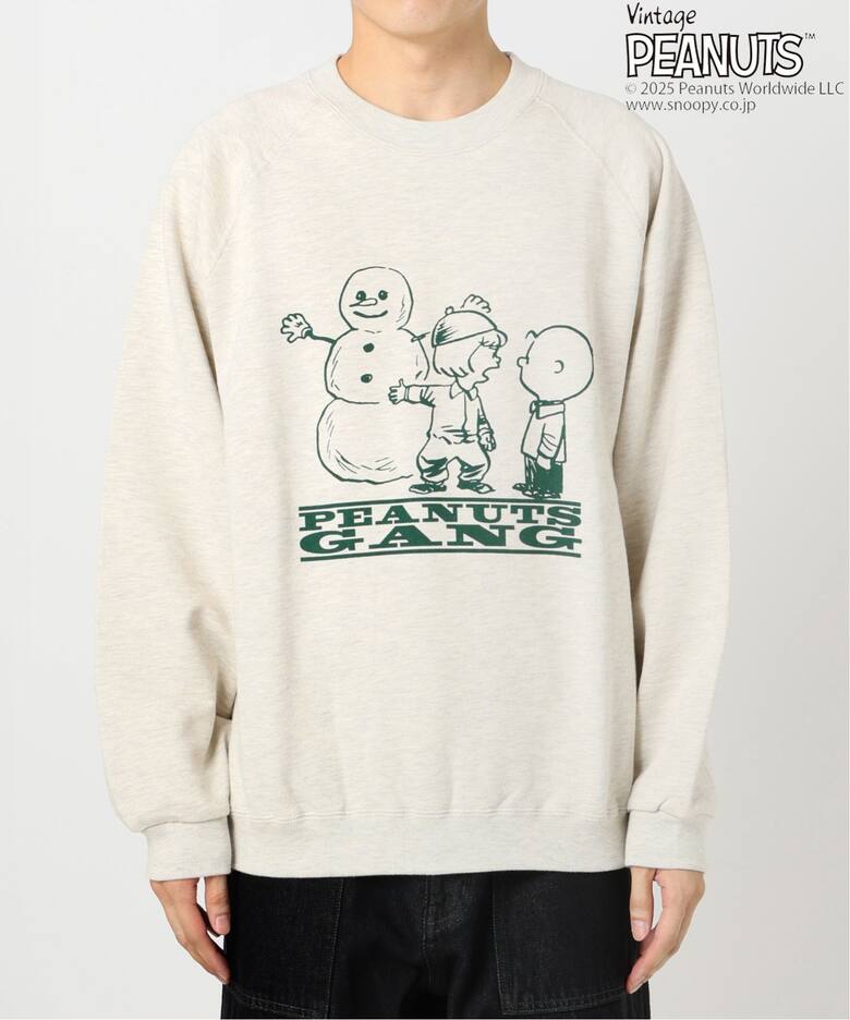 PEANUTS×SPORTS WEAR by relume 別注 クルーネック スウェット HOLIDAY 
