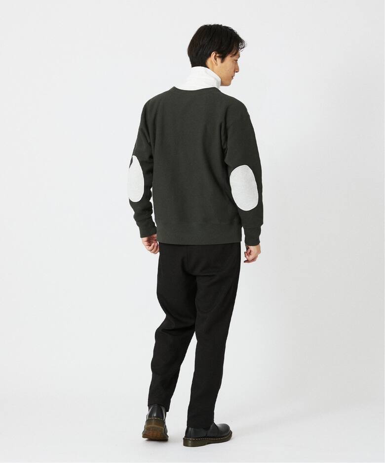 CHAMPION / チャンピオン 別注 R/W エルボーパッチ クルーネック 