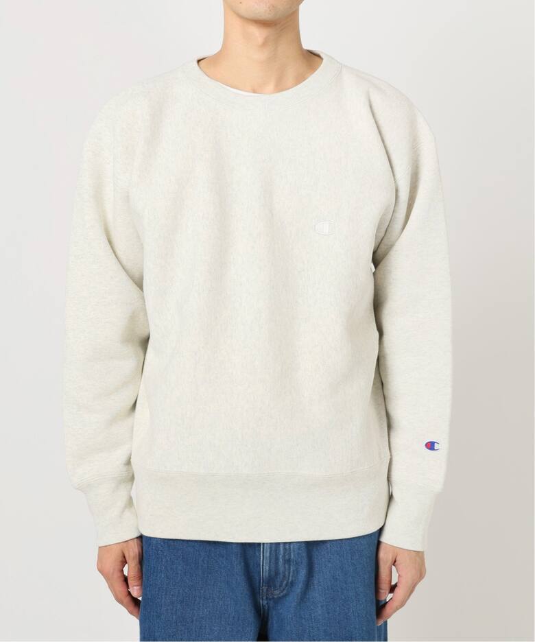 CHAMPION / チャンピオン 別注 R/W エルボーパッチ クルーネック 