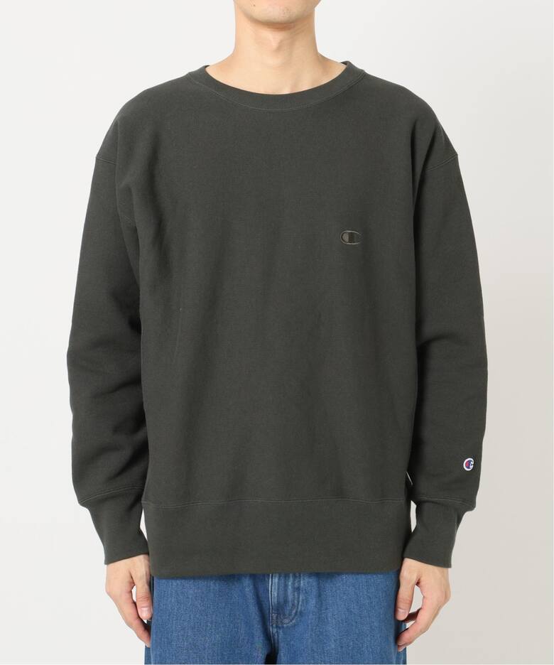 CHAMPION / チャンピオン 別注 R/W エルボーパッチ クルーネック 