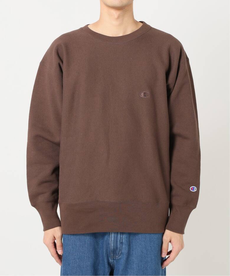 CHAMPION / チャンピオン 別注 R/W エルボーパッチ クルーネック 