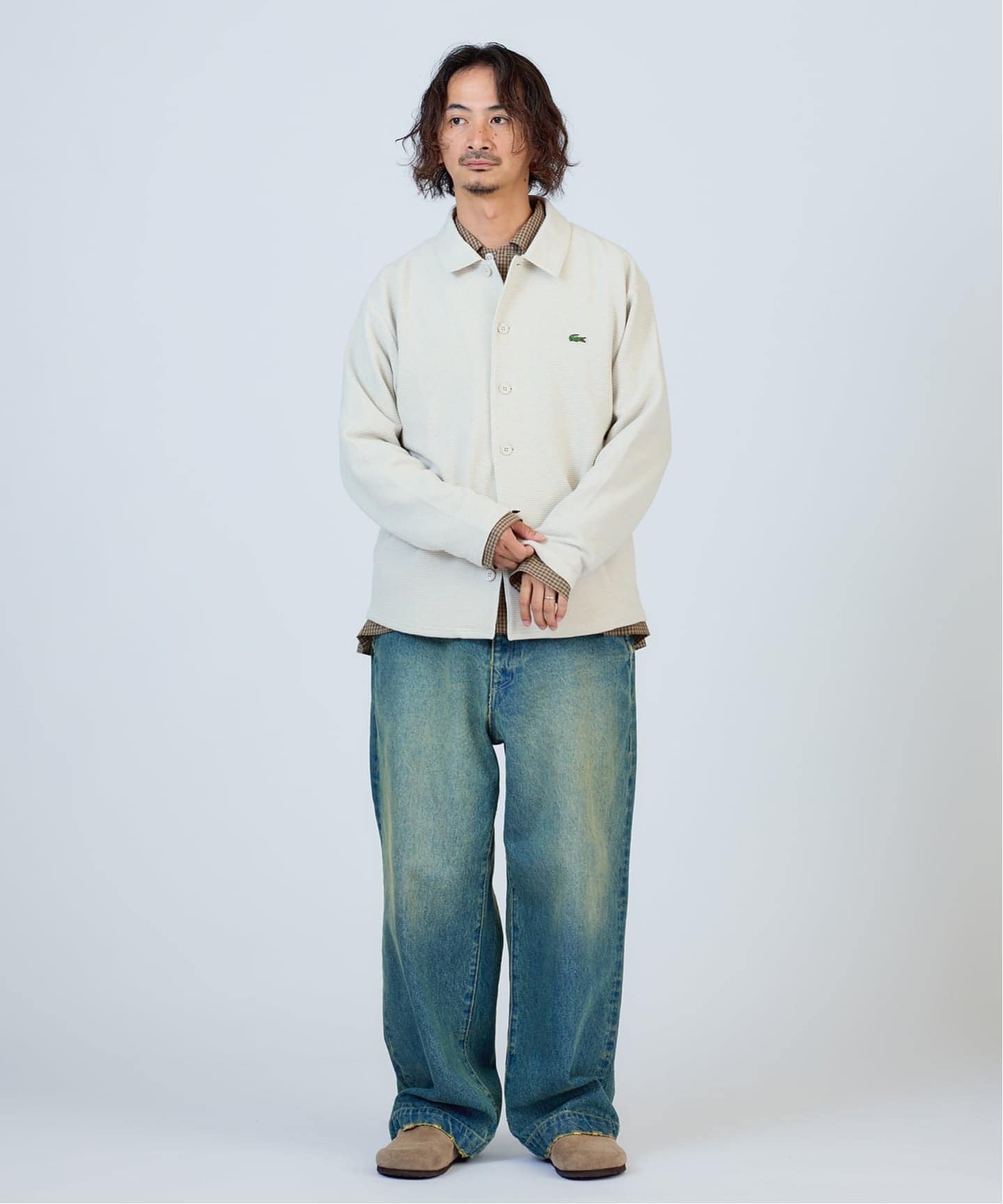 LACOSTE / ラコステ 別注 ヘビーピケ シャツ ジャケット（カーディガン