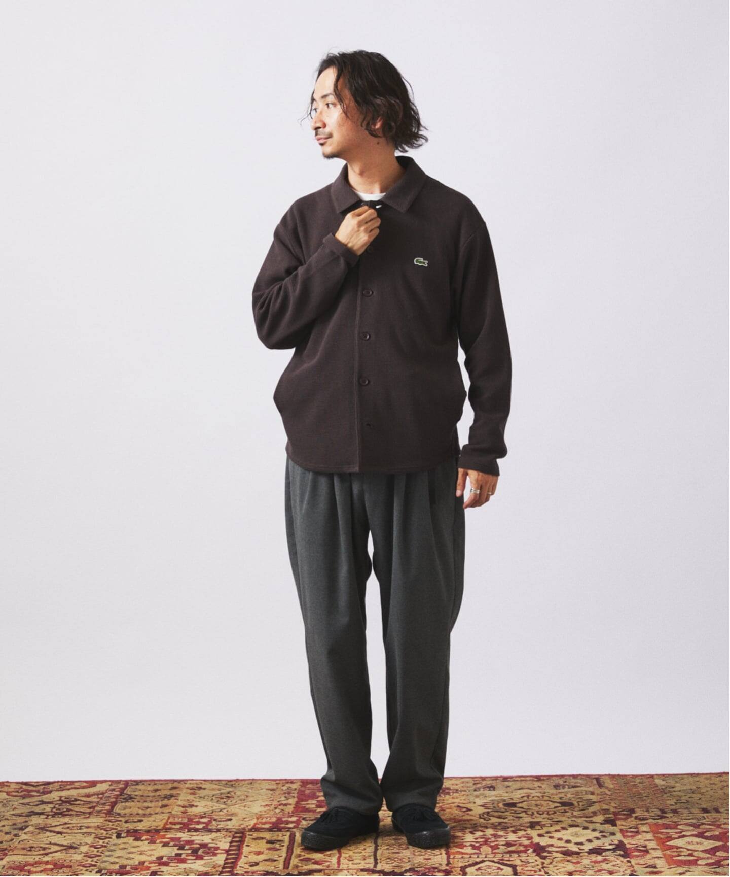 ジャーナルスタンダードrelume 別注 ヘビーピケ ジャケット カーディガン LACOSTE / ラコステ 別注 ヘビーピケ シャツ ジャケット（カーディガン