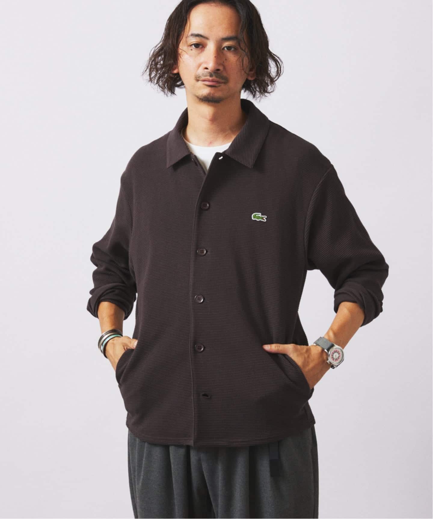 LACOSTE / ラコステ 別注 ヘビーピケ シャツ ジャケット LACOSTE / ラコステ 別注 ヘビーピケ シャツ ジャケット（カーディガン