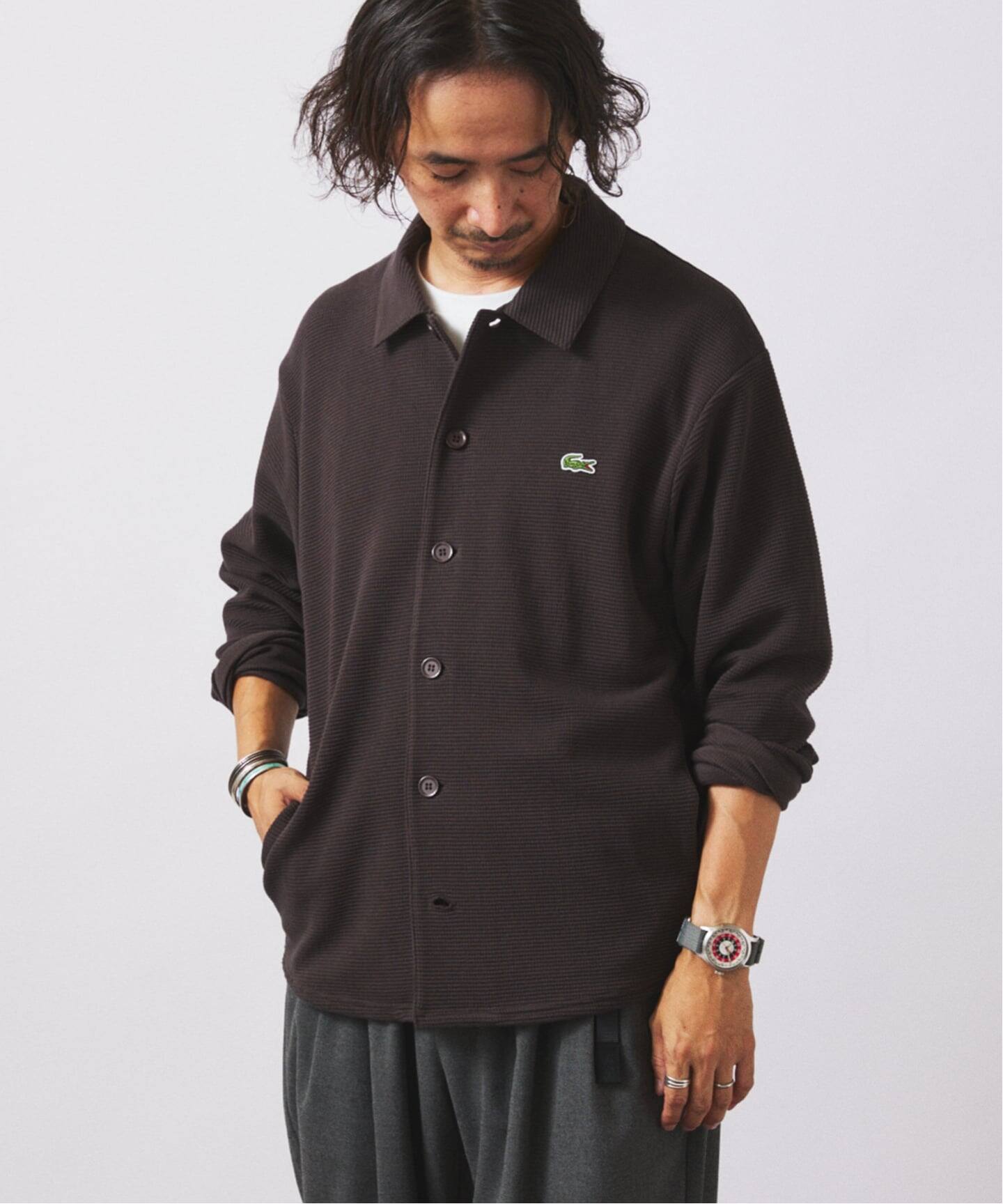 LACOSTE / ラコステ 別注 ヘビーピケ シャツ ジャケット（カーディガン