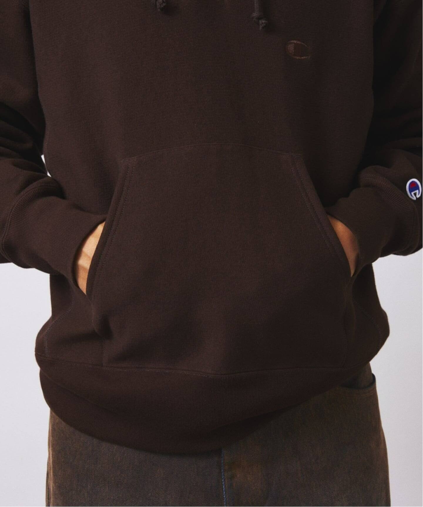 CHAMPION / チャンピオン 別注 R/W エルボーパッチ ヘンリーネック