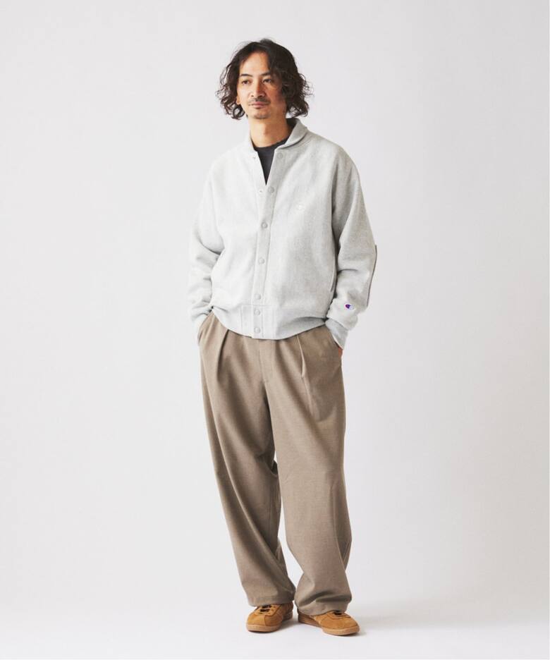 CHAMPION / チャンピオン 別注 R/W エルボーパッチ スナップ 