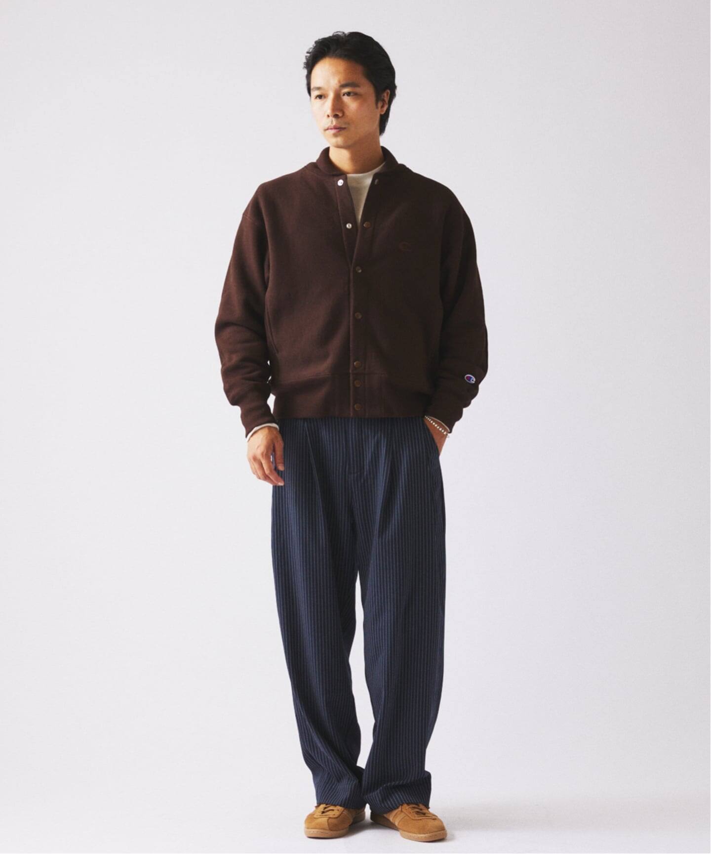 CHAMPION / チャンピオン 別注 R/W エルボーパッチ スナップ