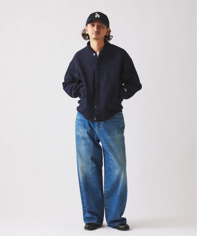 CHAMPION / チャンピオン 別注 R/W エルボーパッチ スナップ 