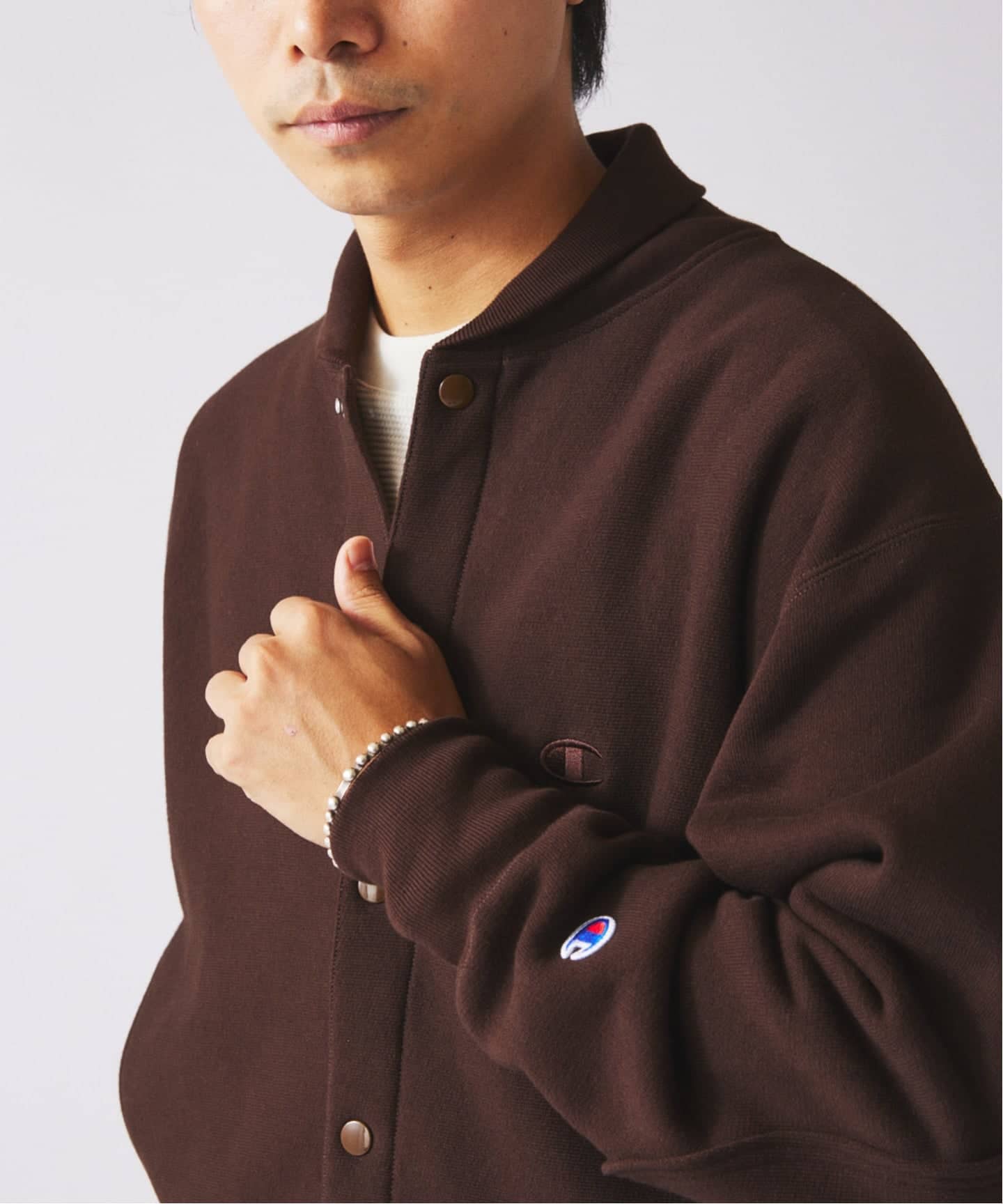 CHAMPION / チャンピオン 別注 R/W エルボーパッチ スナップ