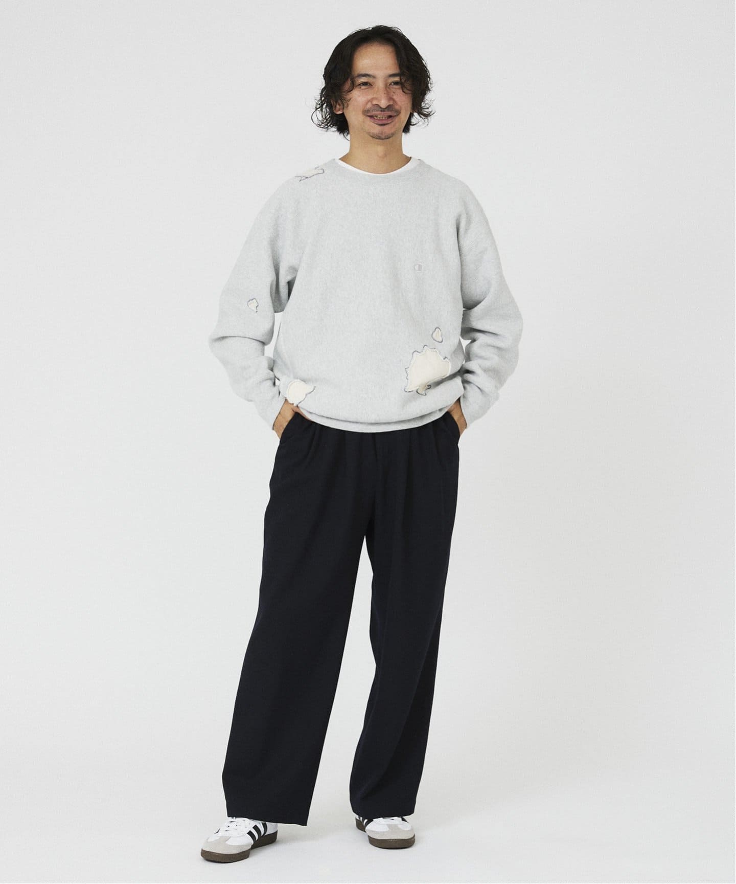 CHAMPION / チャンピオン 別注 R/W ダメージリペア スウェット