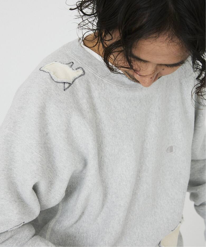 CHAMPION / チャンピオン 別注 R/W ダメージリペア スウェット 