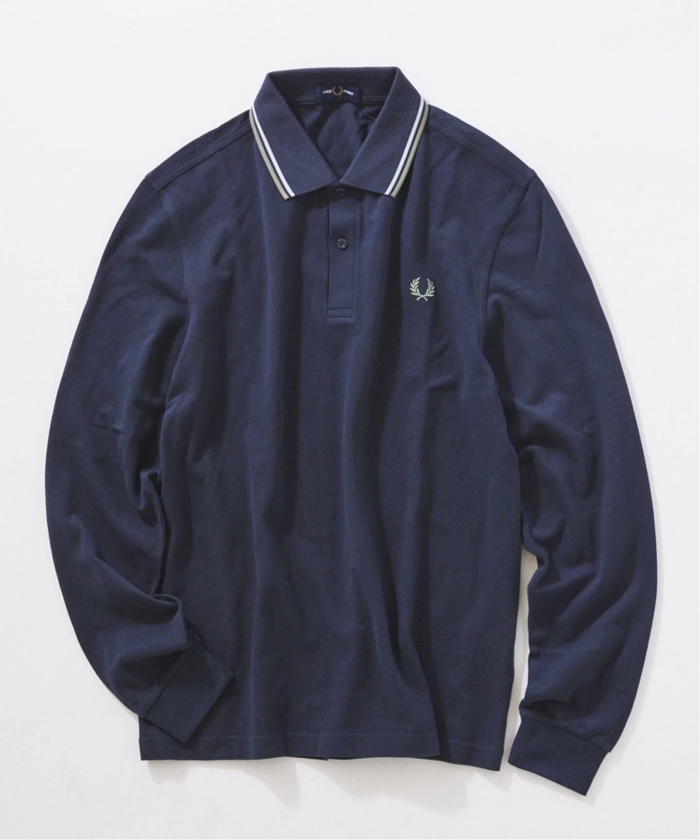 FRED PERRY×JOURNAL STANDARDネイビー 長袖ポロシャツ FRED PERRY / フレッドペリーThe Fred Perry Shirt M3636（ポロシャツ