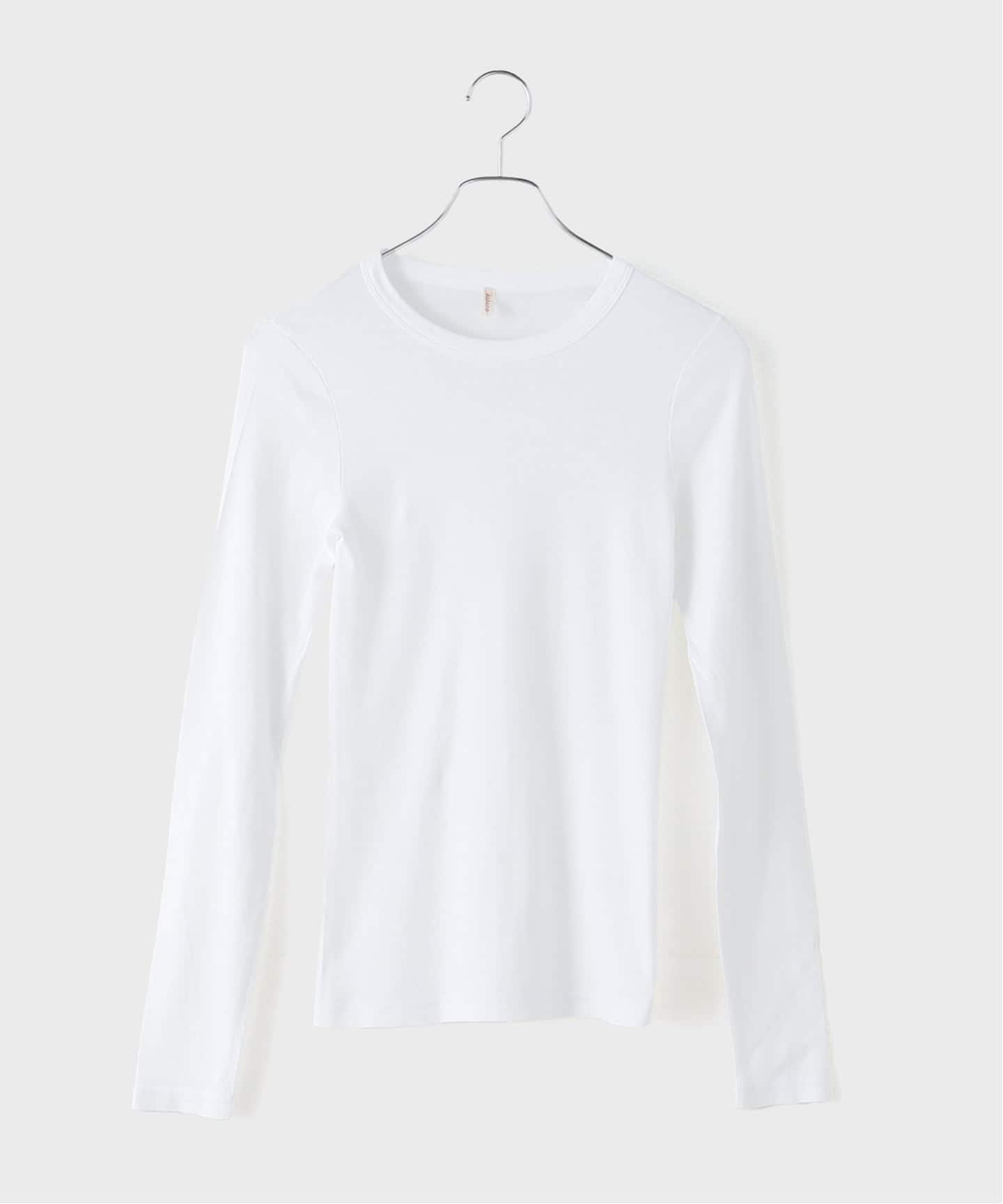 ▪︎美品▪︎ババコbabacoナイロンロングスリーブ ホワイト babaco/ババコ】Cotton Silk Basic Long Sleeve / BA01-CR36/25W（T