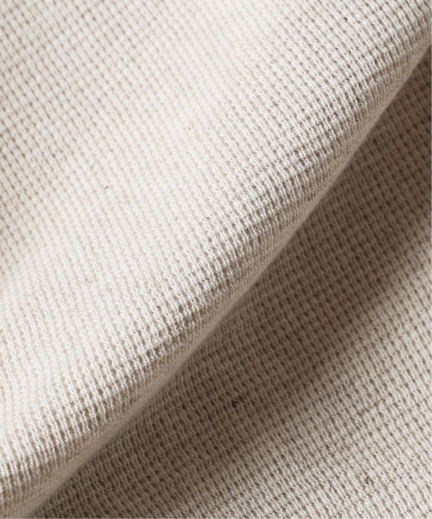 J.S.Homestead / コットンリネン ワッフル ヘンリーネックロンT（T