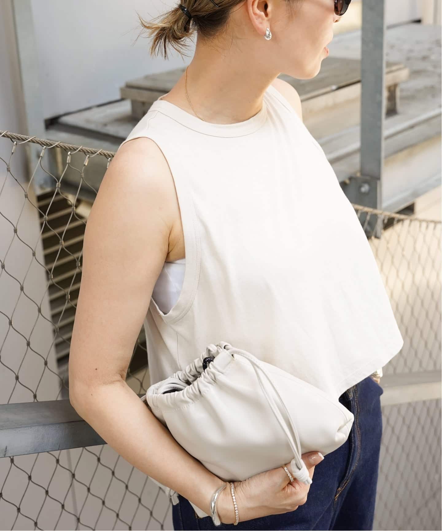 Deuxieme Classe CELERI CROPPED タンクトップ CELERI/セルリ】CROPPED タンクトップ（タンクトップ