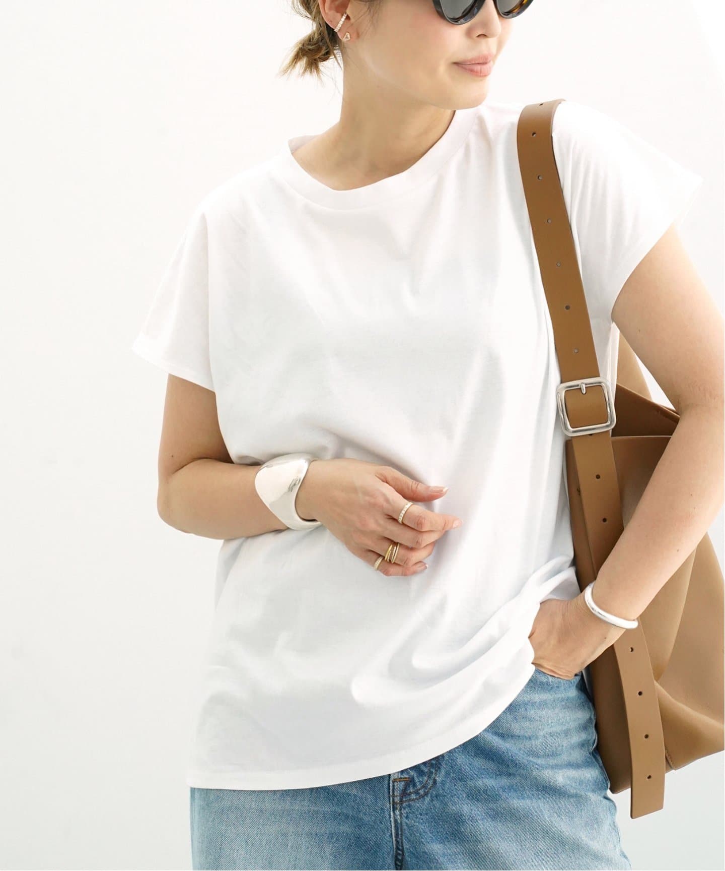 【美品】23SS Deuxieme Classe CELERI フレアーTシャツ CELERI フレンチスリーブ Tシャツ（Tシャツ／カットソー