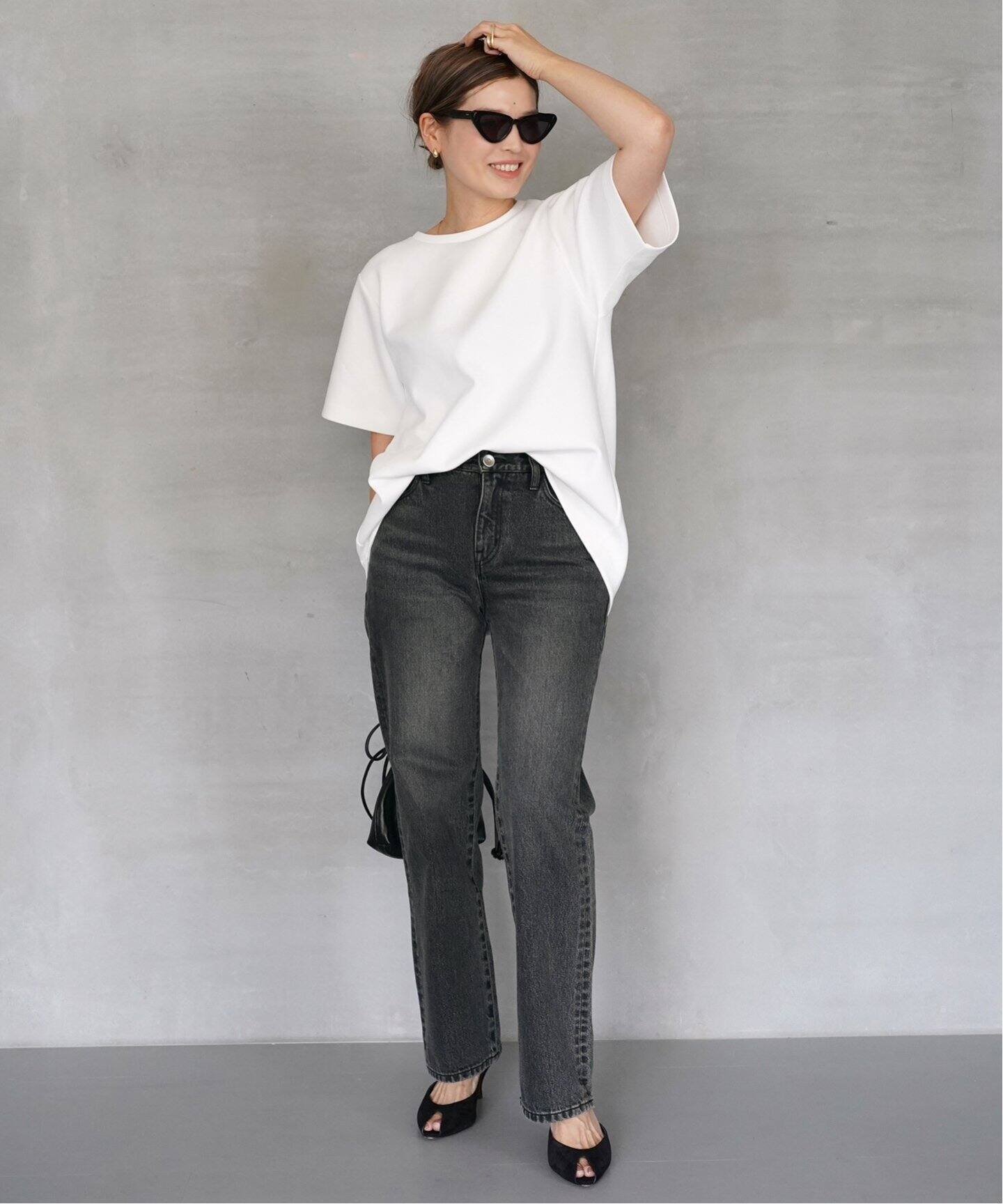 セルリ Cocoon Oversized Tシャツ カットソー 白 半袖 CELERI Cocoon Oversized Tシャツ（Tシャツ／カットソー）｜Deuxieme