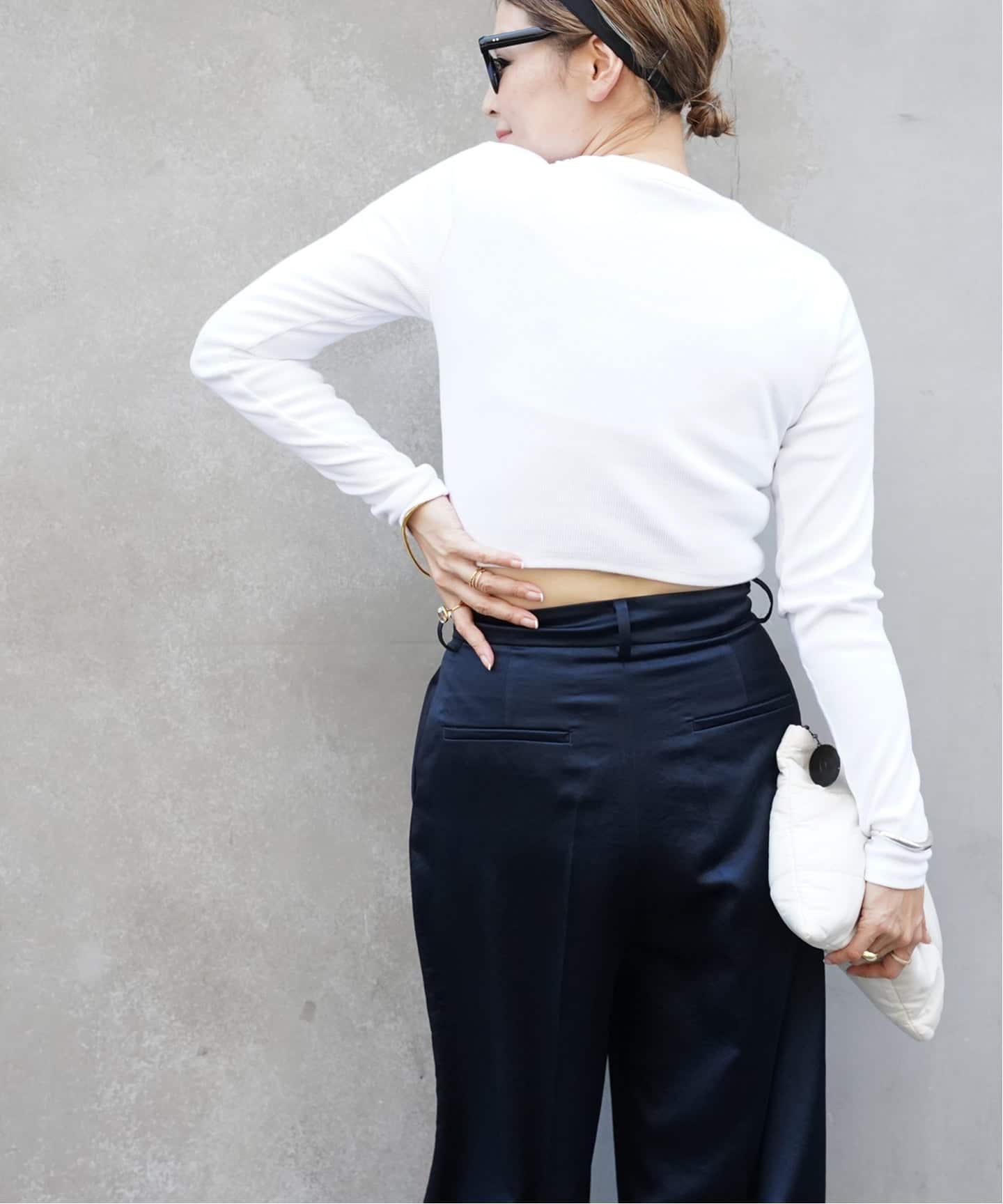 CELERI cropped ロングスリーブトップ（Tシャツ／カットソー