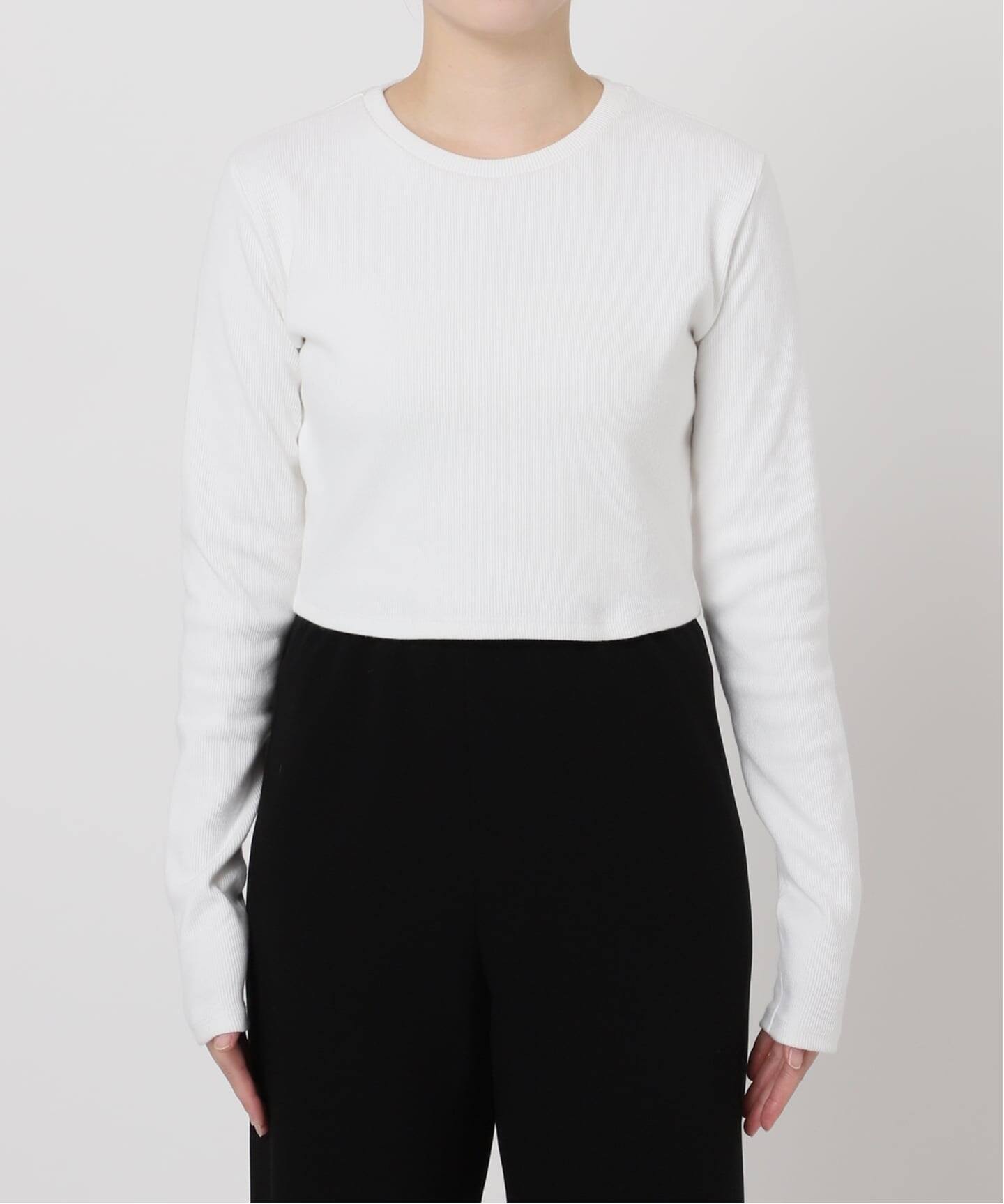 CELERI cropped ロングスリーブトップ（Tシャツ／カットソー