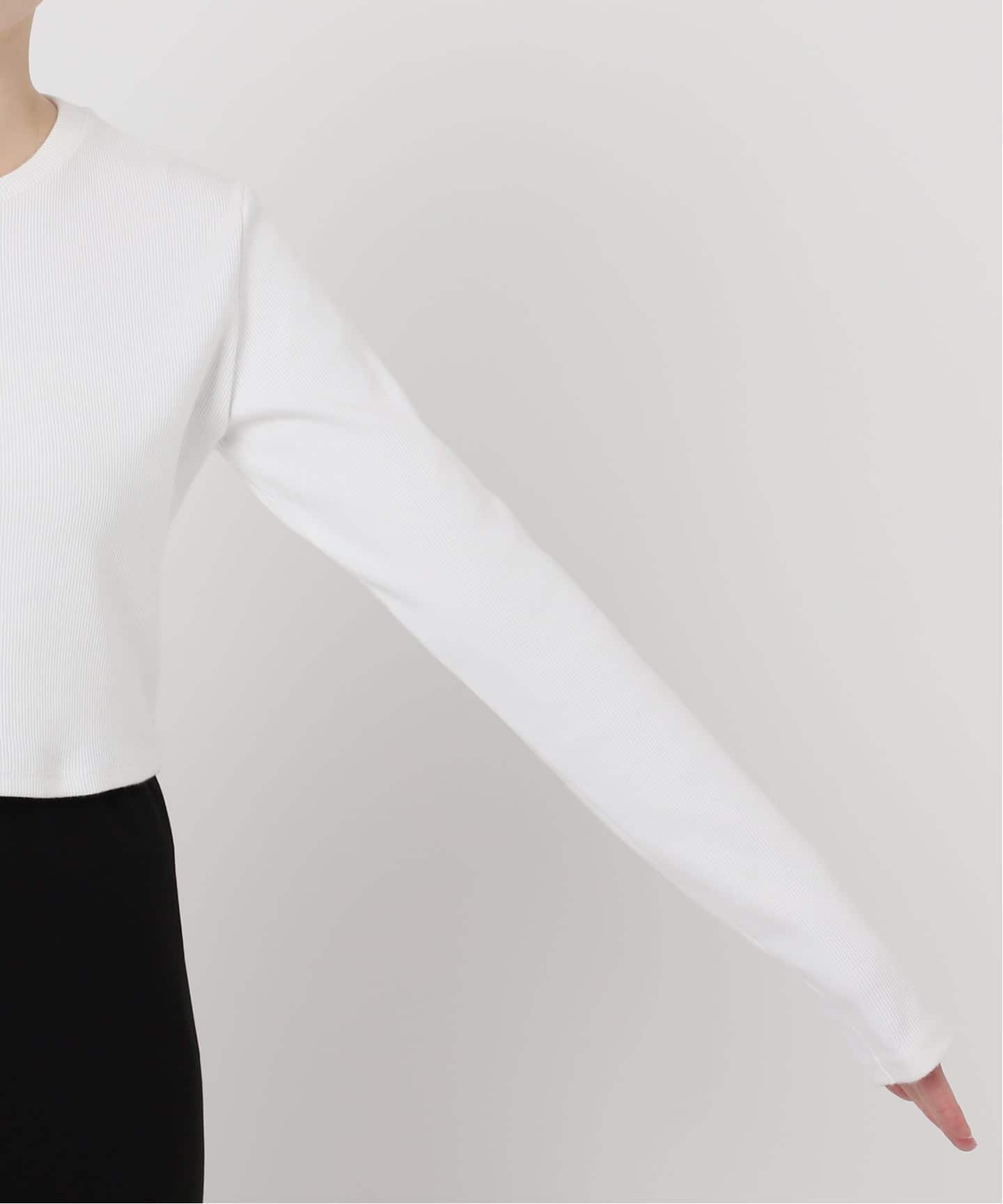 CELERI cropped ロングスリーブトップ（Tシャツ／カットソー